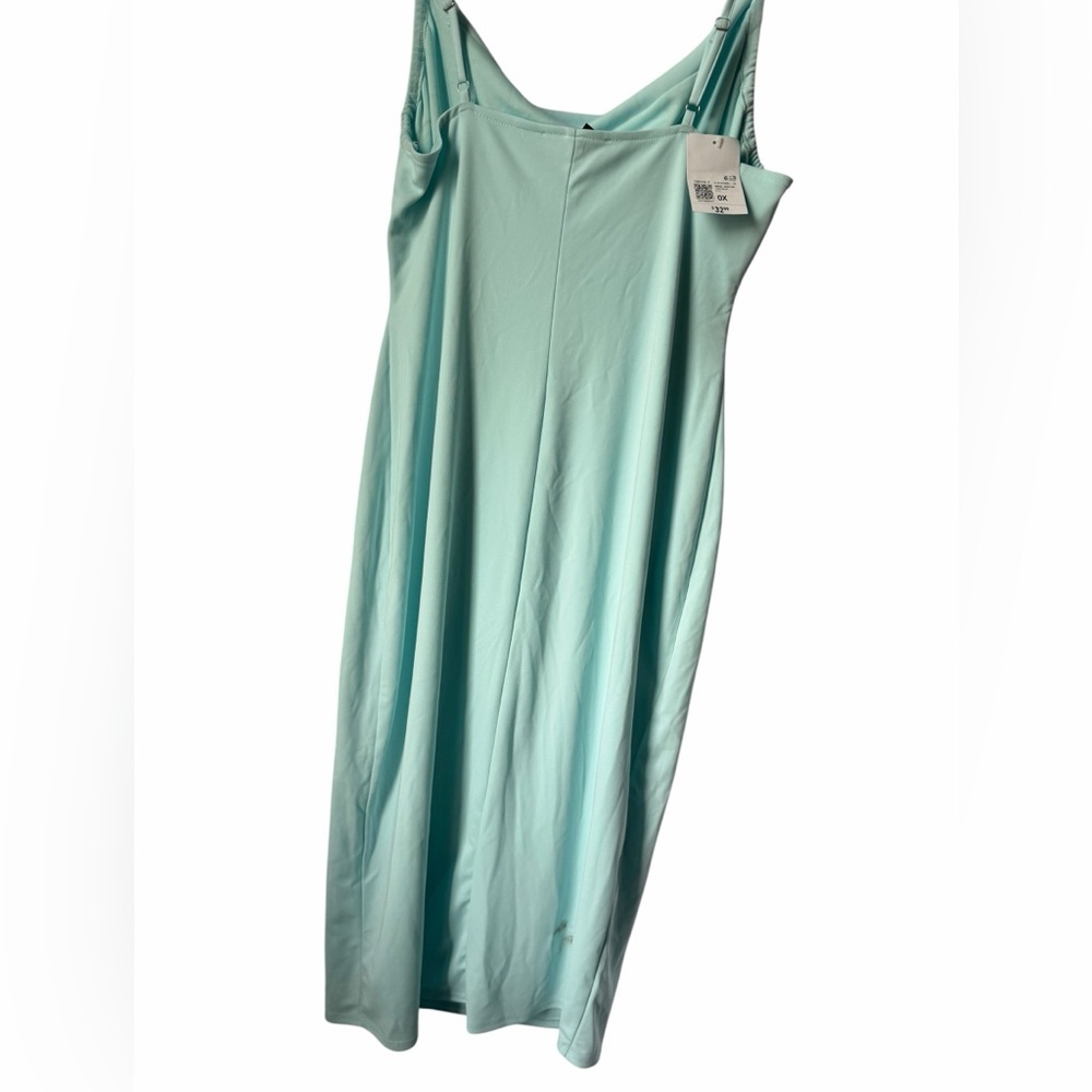 Forever21 Baby Blue Slip Dress Midi Cowl Neck Plus Size 0x Summer Going Out - Picture 5 of 10